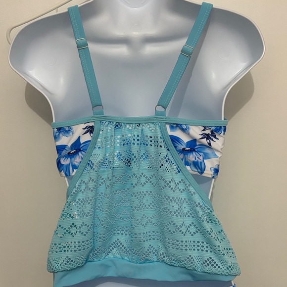 Blue Floral Tankini Set - Picture 4 of 5